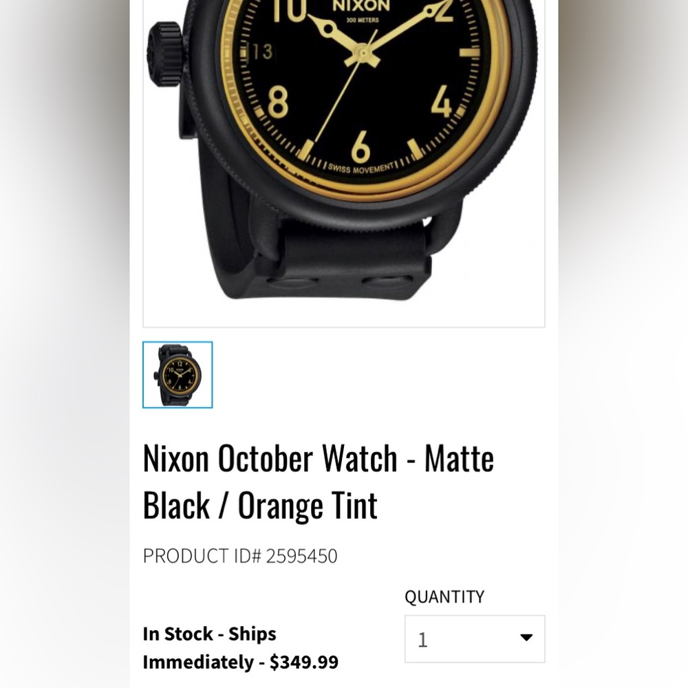 Nixon October watch